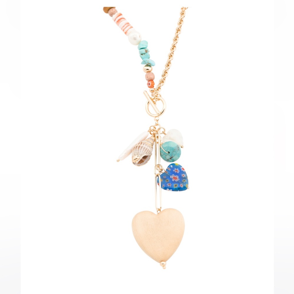 Dannijo Francesca Goldtone & Mixed Media Lariat Necklace NWT - Picture 10 of 17